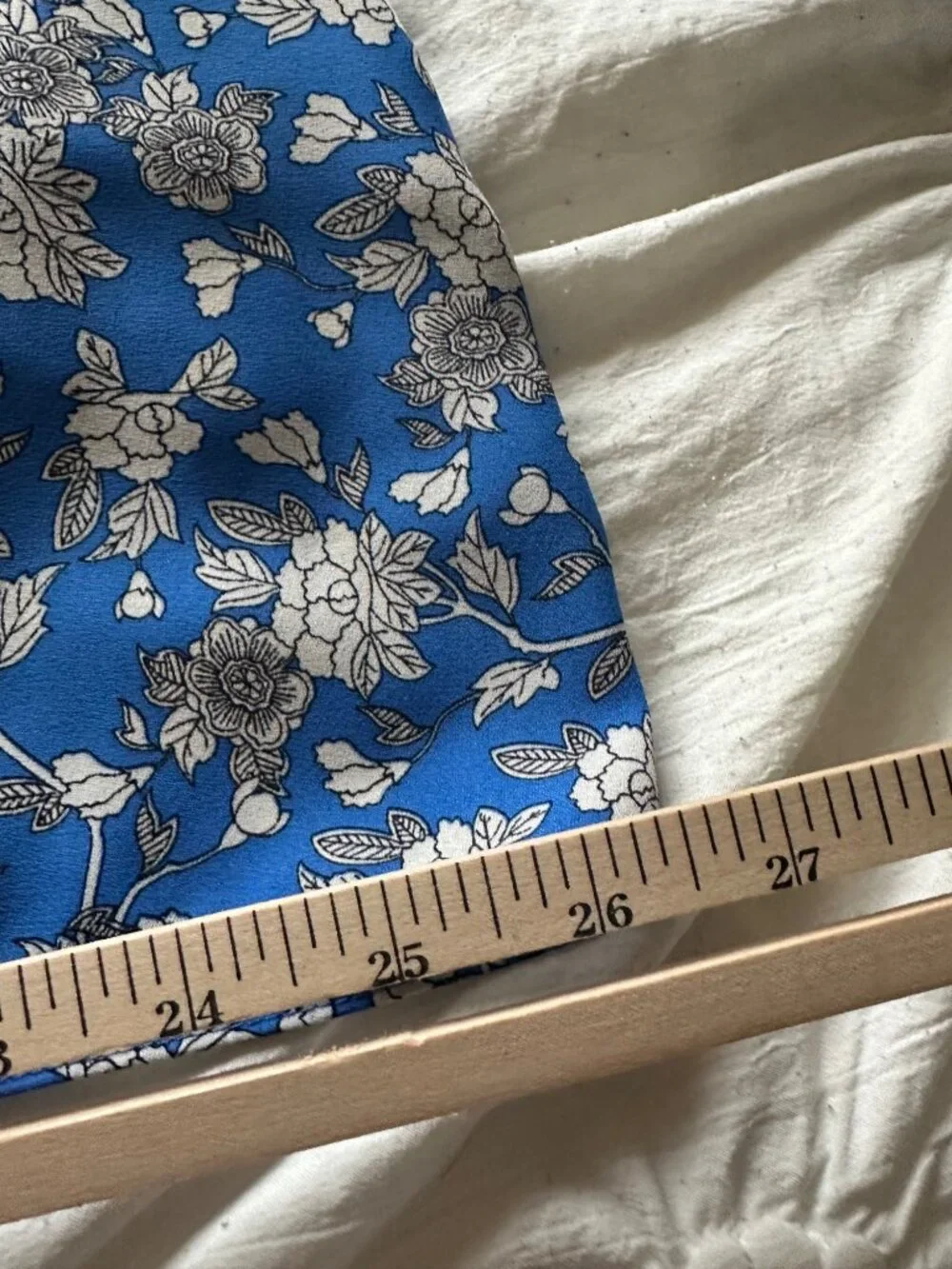 Max Studio Dark Blue Floral Flutter Sleeve Womens 1XL Blouse Fairy Summer - Picture 8 of 9